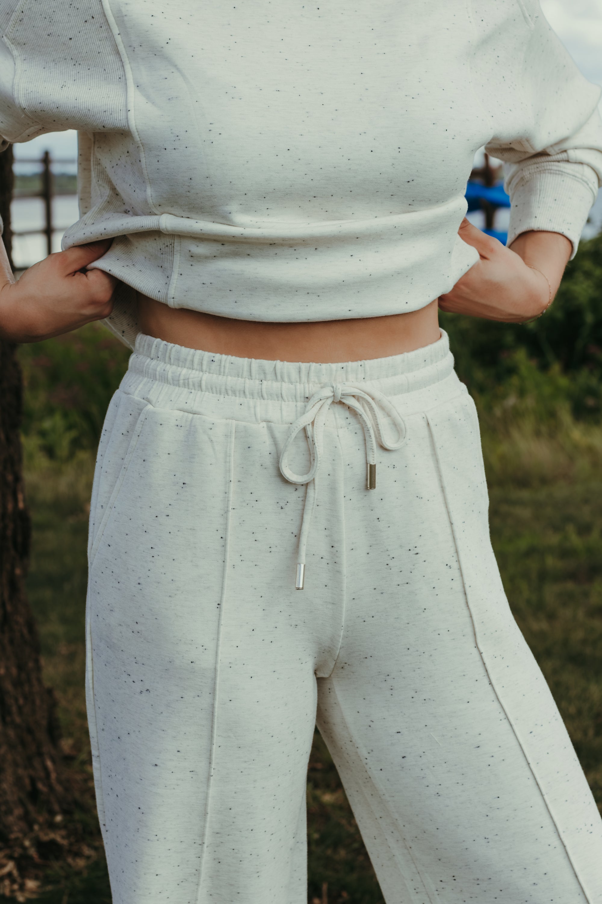 Charlie B Soft Scuba Crew Neck Sweatshirt - Cookies &amp; Cream