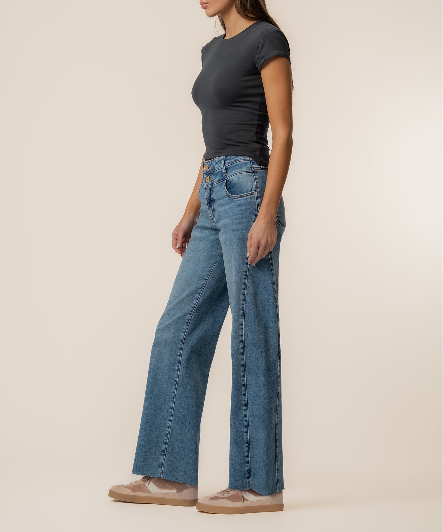Kut Charlotte High Rise Wide Leg - Synergy, side view