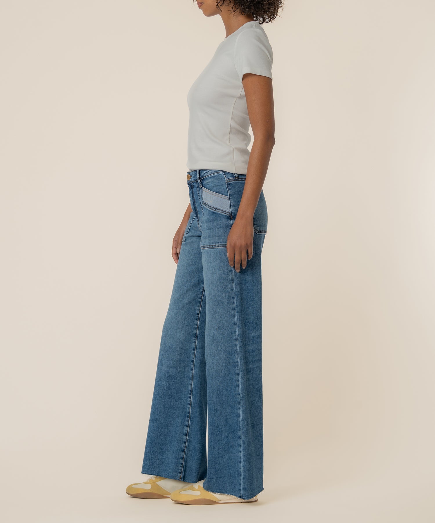 Kut Maya High Rise Wide Leg - Success, side view