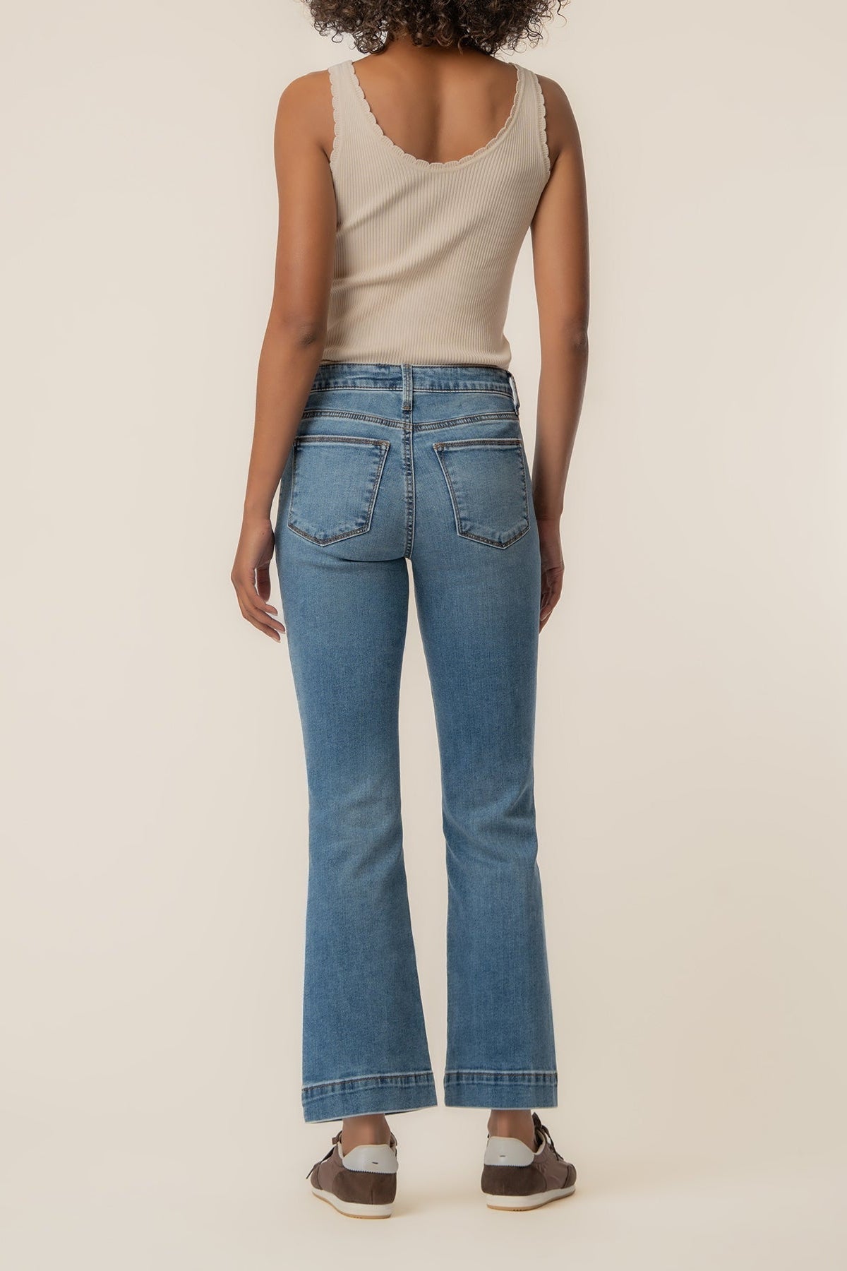 Kut Kelsey High Rise Flare Jean in Spirited - back view