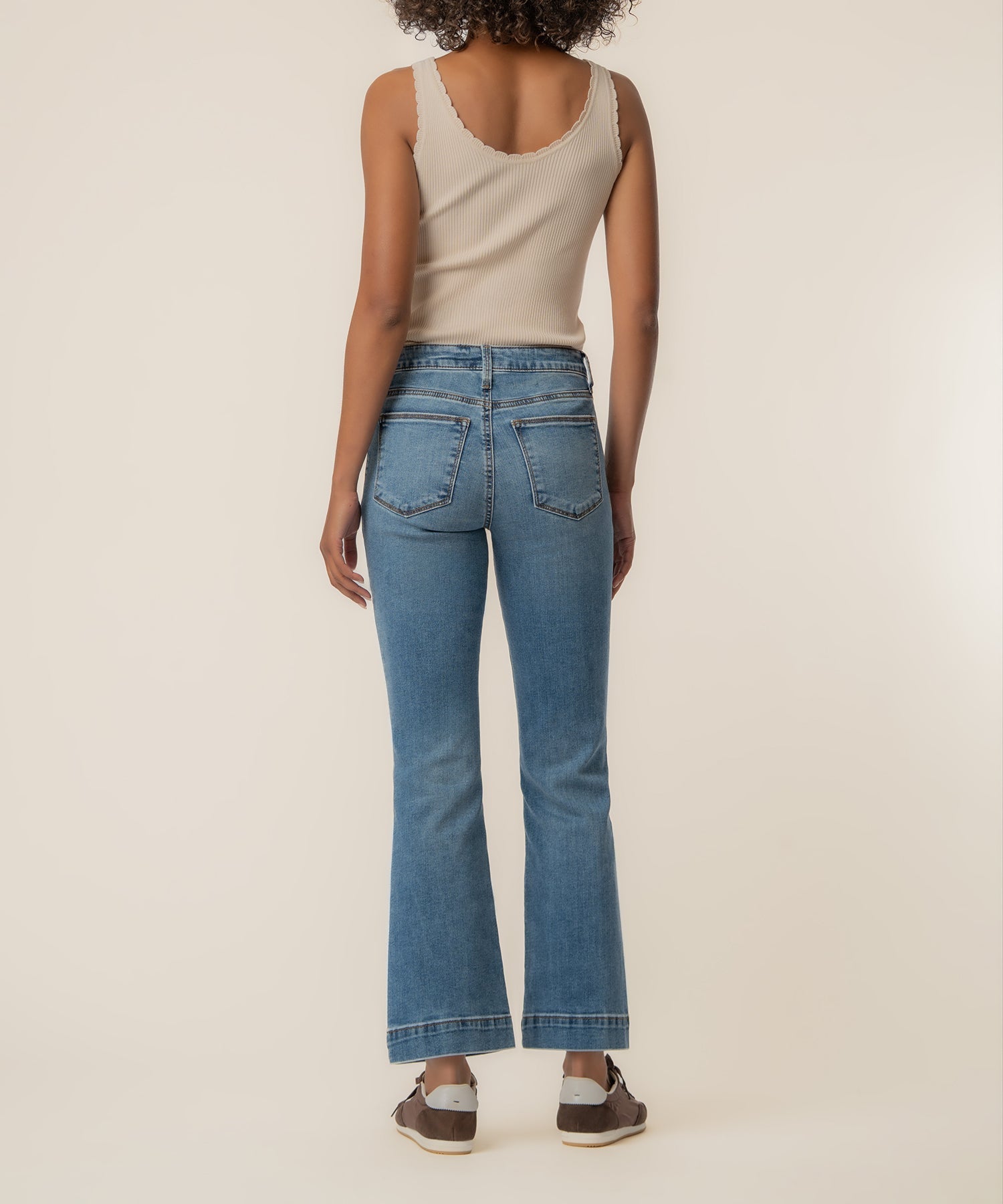 Kut Kelsey High Rise Flare Jean in Spirited - back view