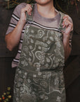 Eesome Bandana Printed Barrel Overalls - Vintage Army