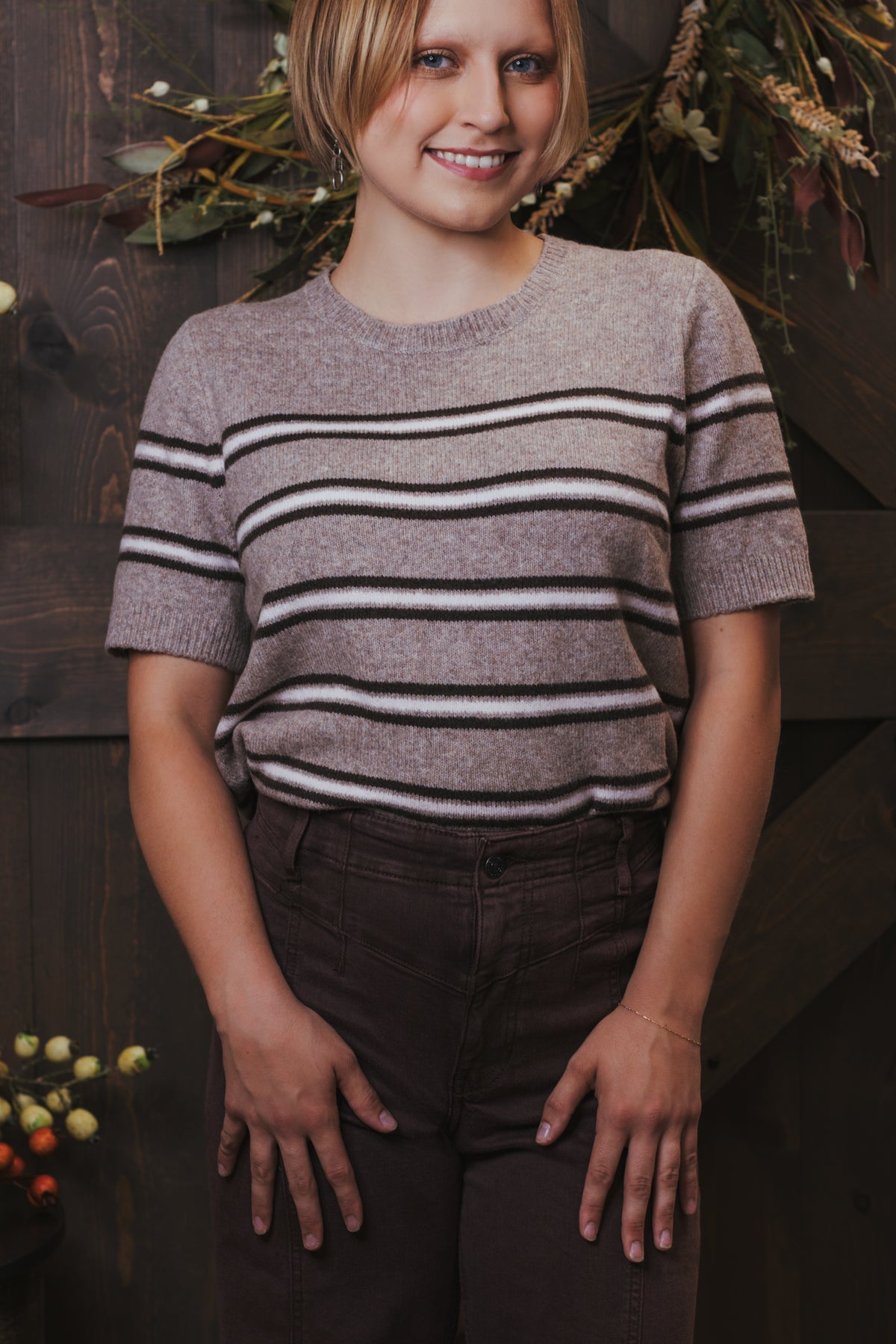 Z Supply Gatewood Stripe Sweater - Heather Ash