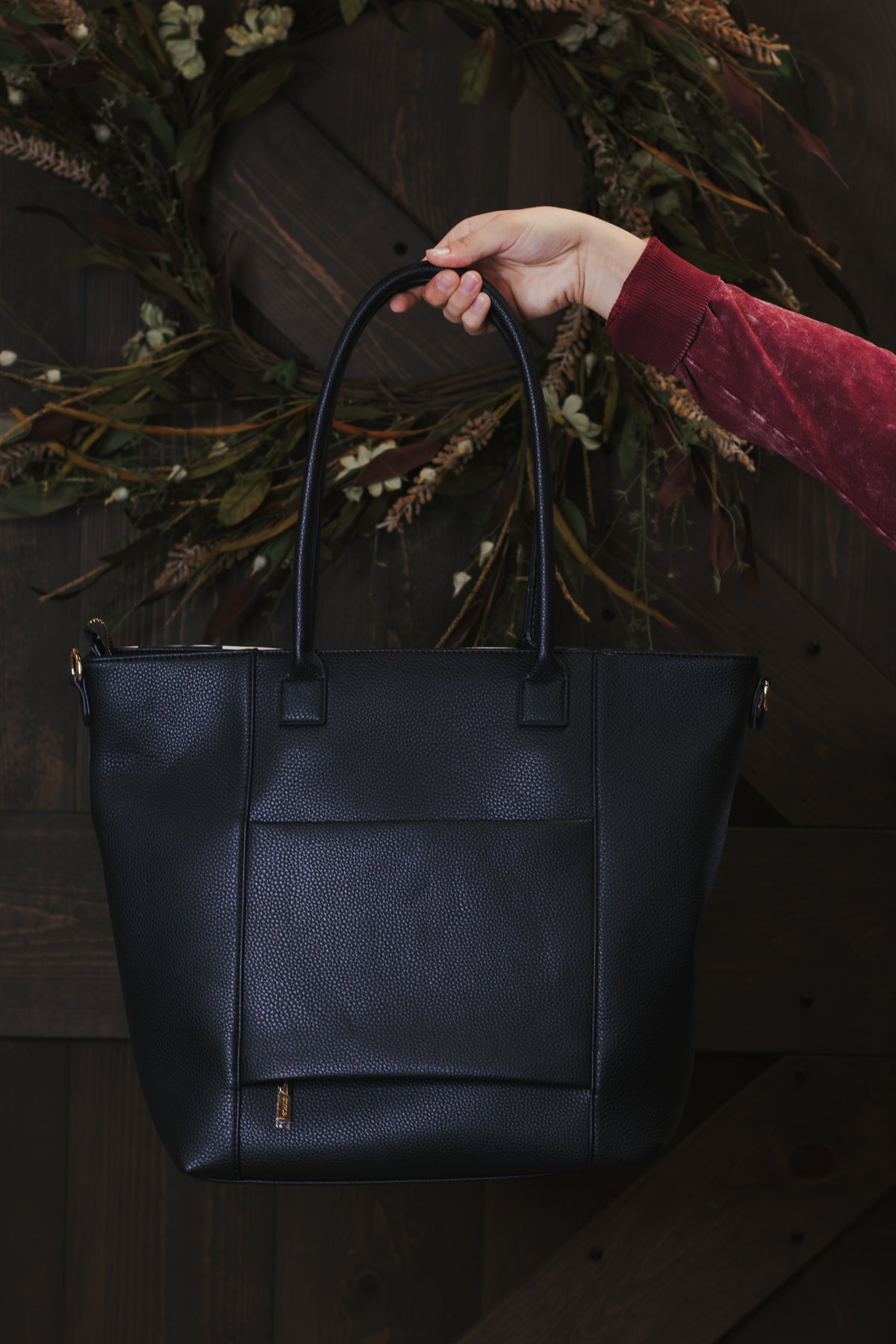 Courtney Checkered Tote
