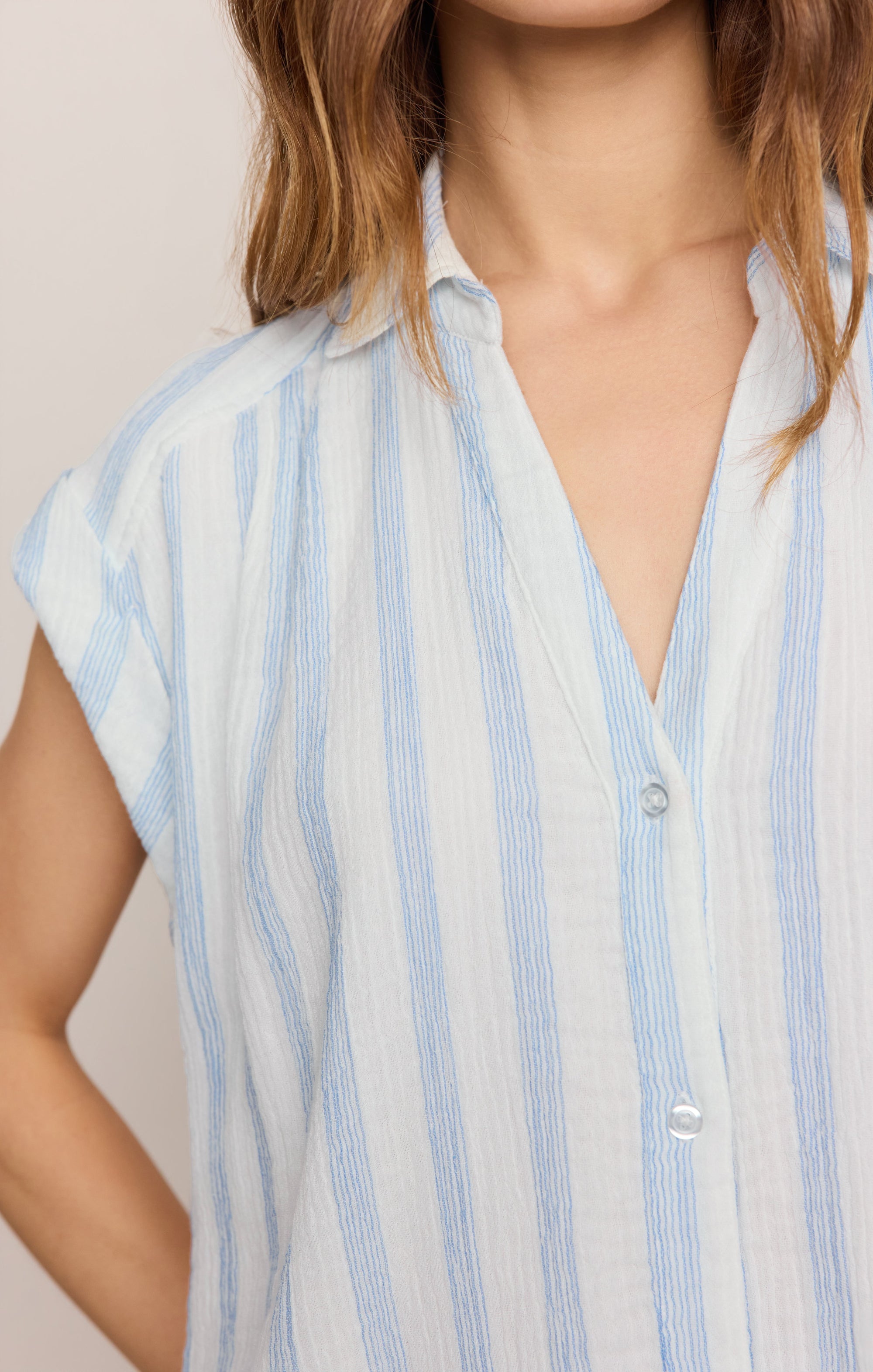 Z Supply Shelbound Dress in Sea Salt - detail view