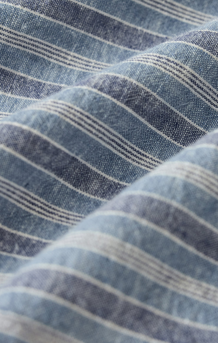 Z Supply Perfect Stripe Pant in Indigo - fabric detail
