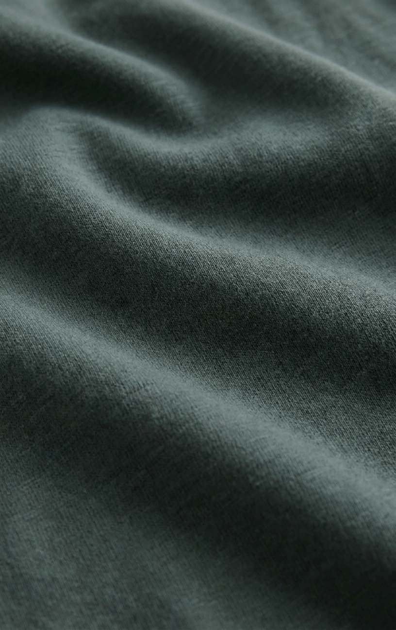 Z Supply Foundation Slub Tee in Emerald Cove - fabric detail