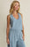 Sloane V-Neck Denim Tank Ocean Indigo swatch