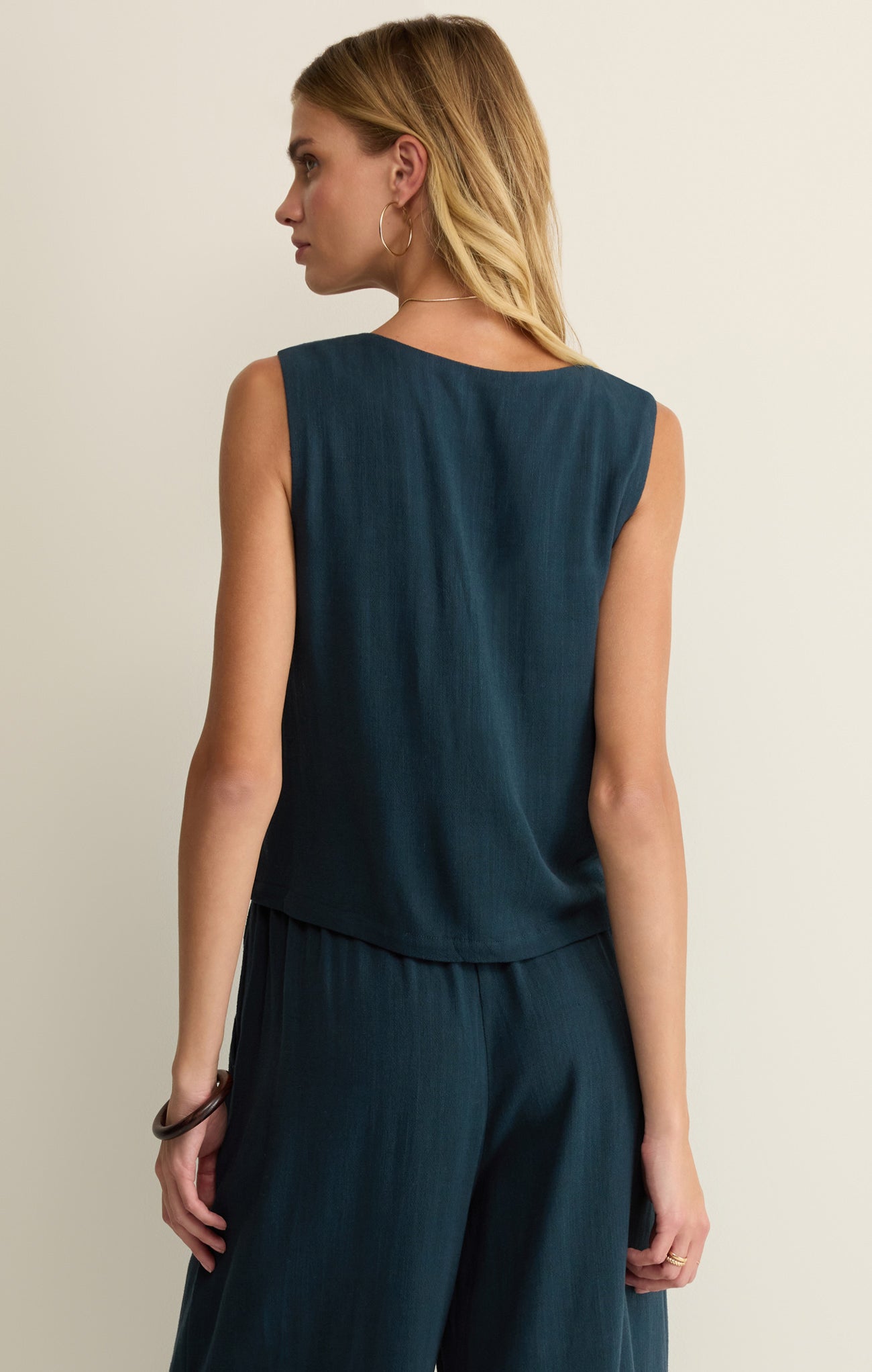 Z Supply Charli Top in Eclipse - back view