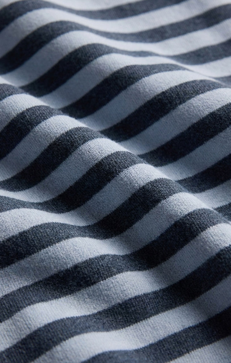 Z Supply Everyday Stripe Crew in Eclipse - fabric detail