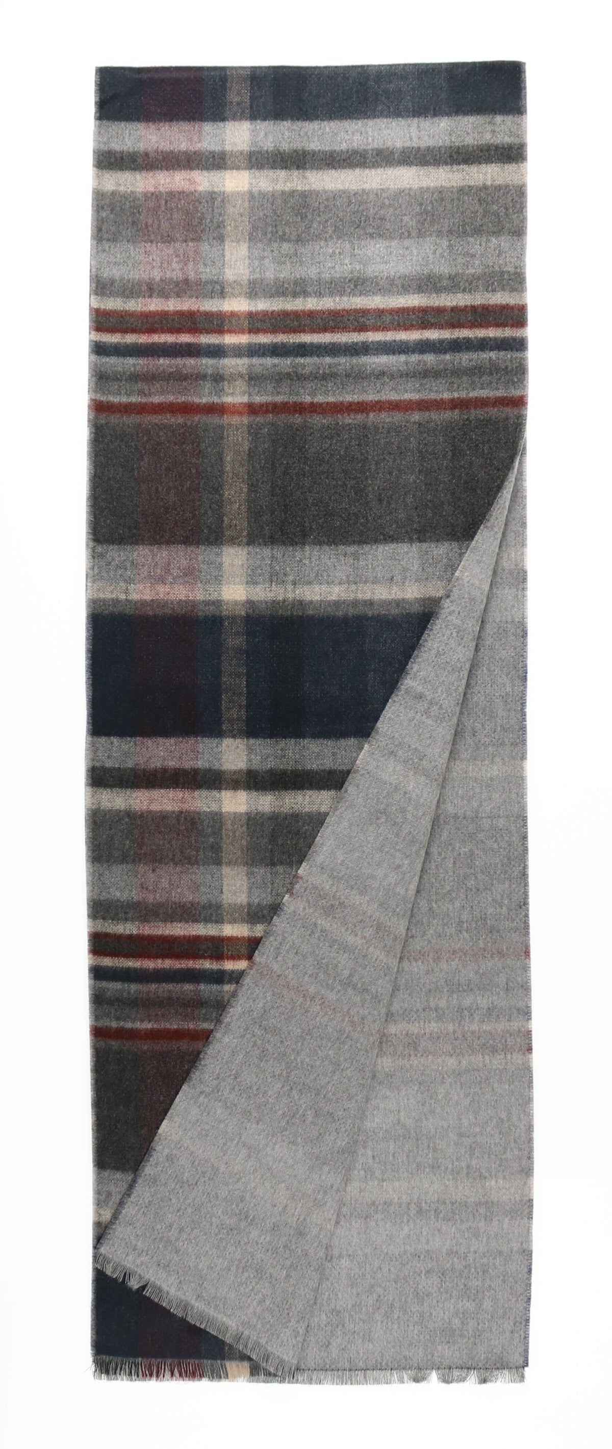 Multi Plaid/ Solid Reversible: Chocolate