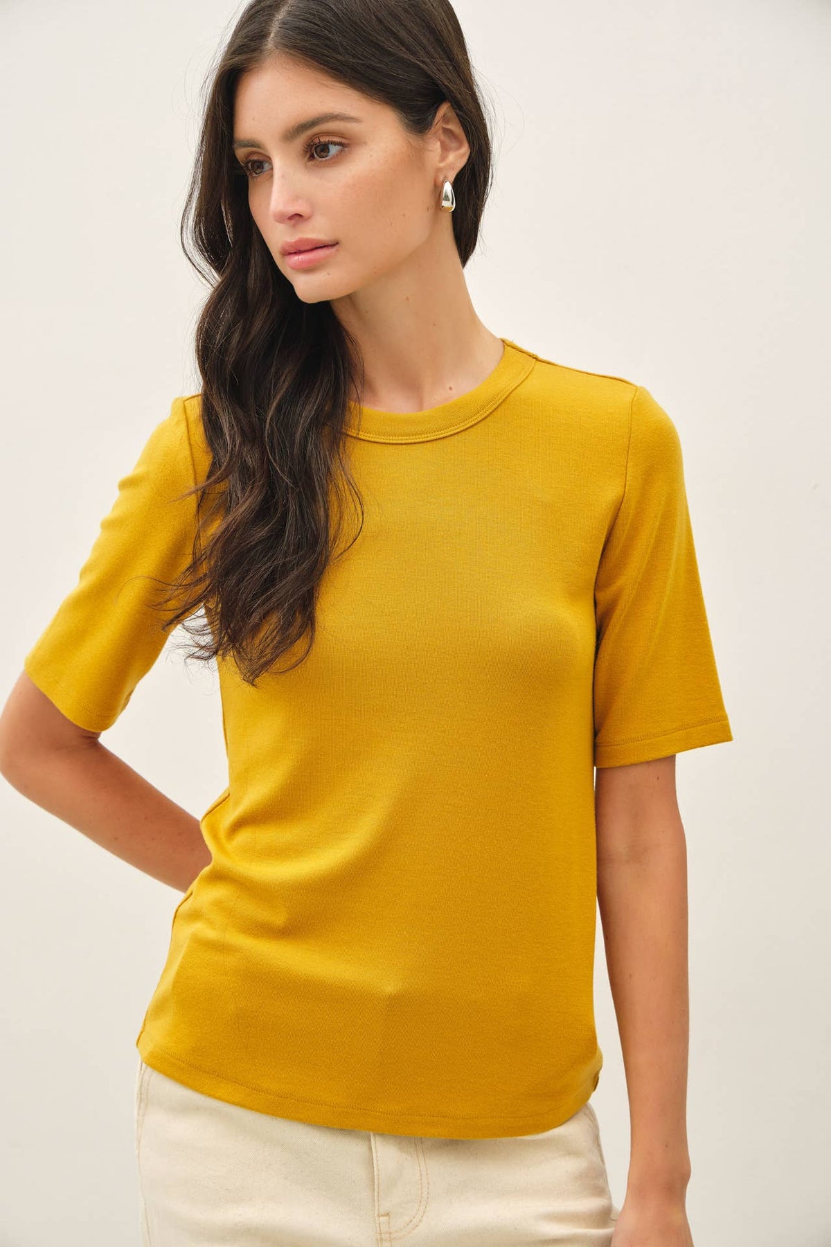 Be Cool Ultra Soft Basic Short Sleeve Top - Black