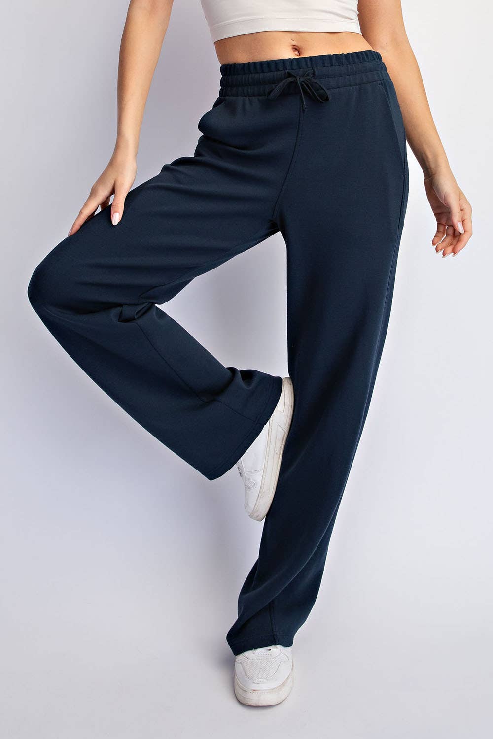 Rae Mode Modal Scuba Straight Pant - Smoky Navy