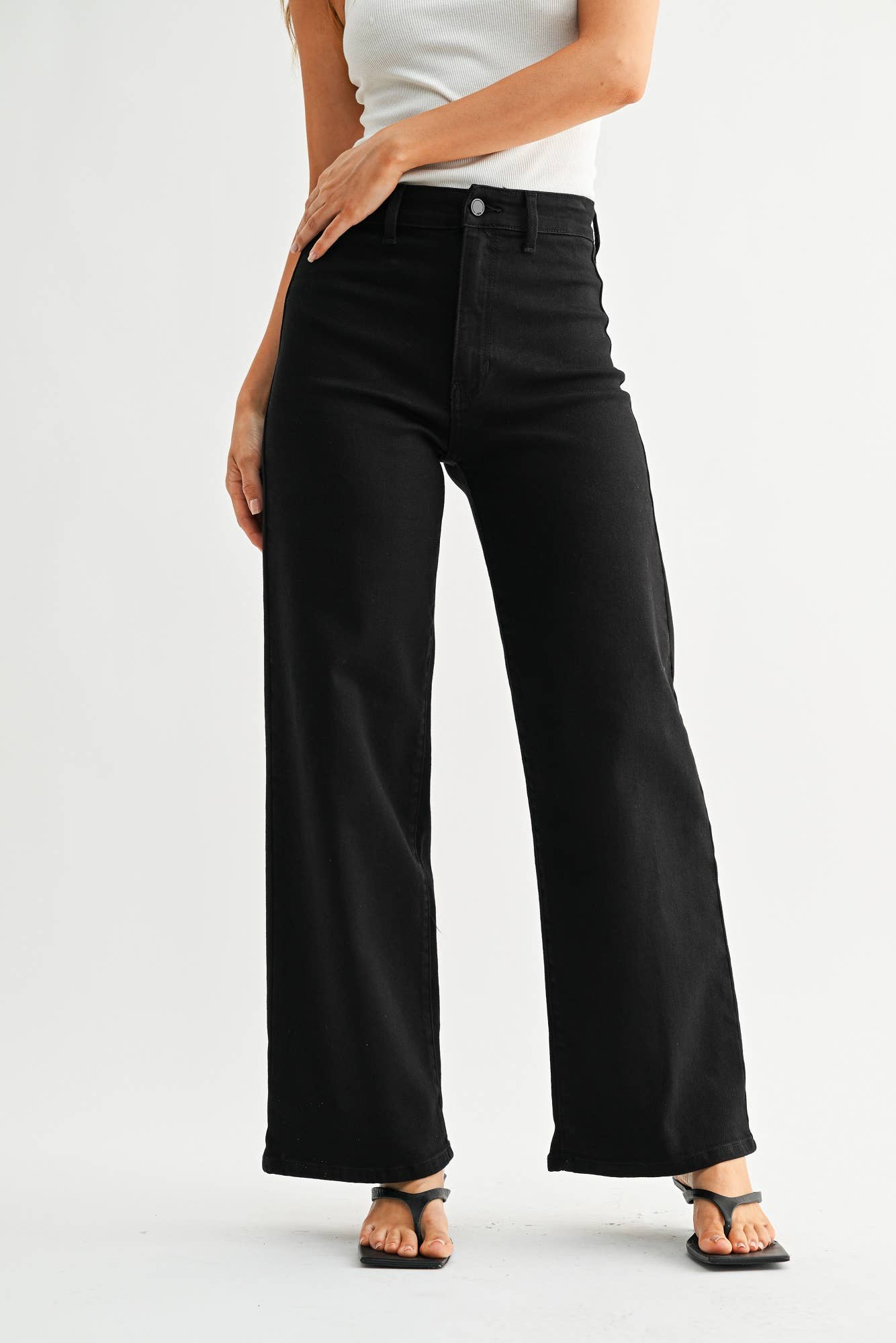 JBD Hidden Pocket High Rise Trouser - Black