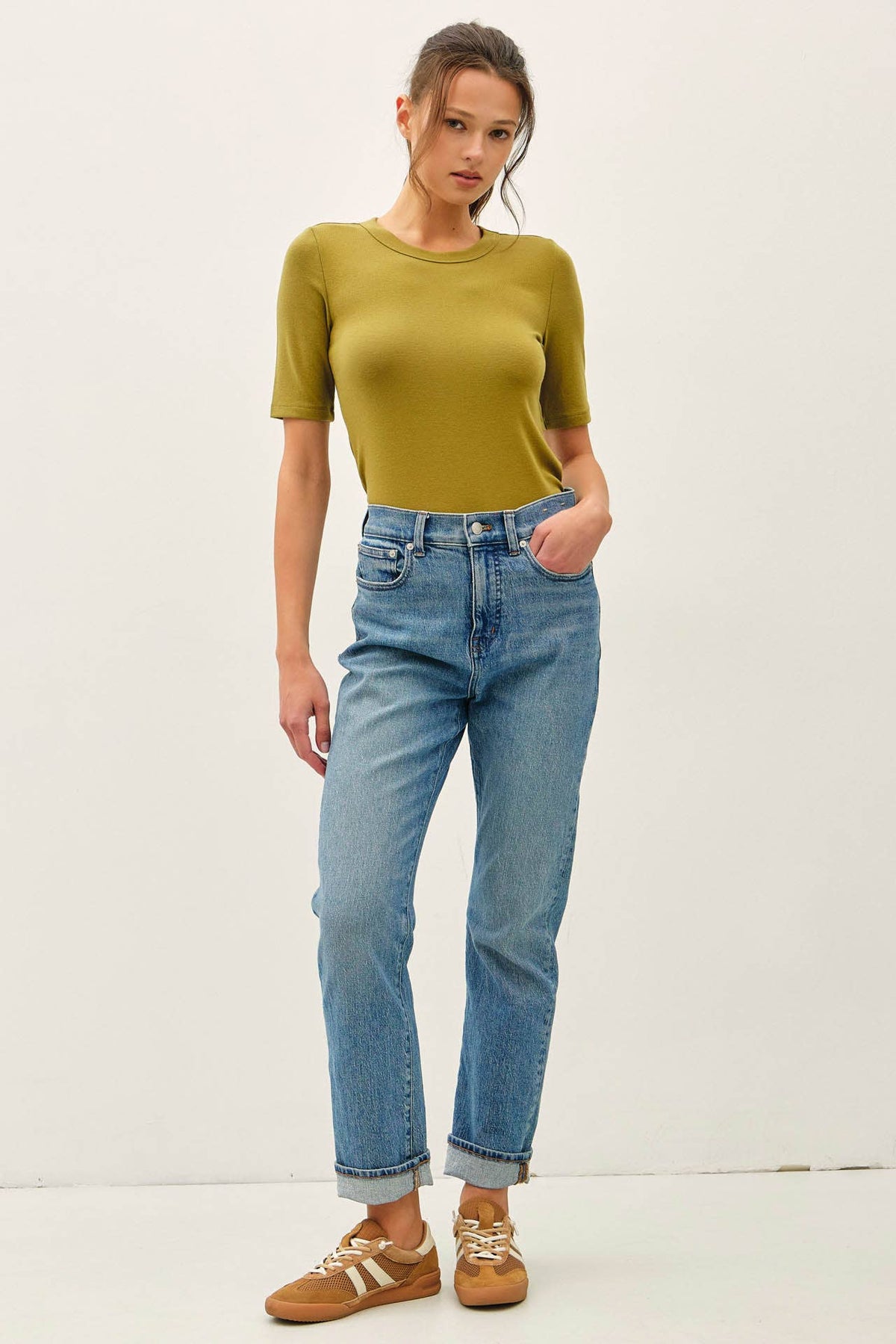 Be Cool Ultra Soft Basic Short Sleeve Top - Black