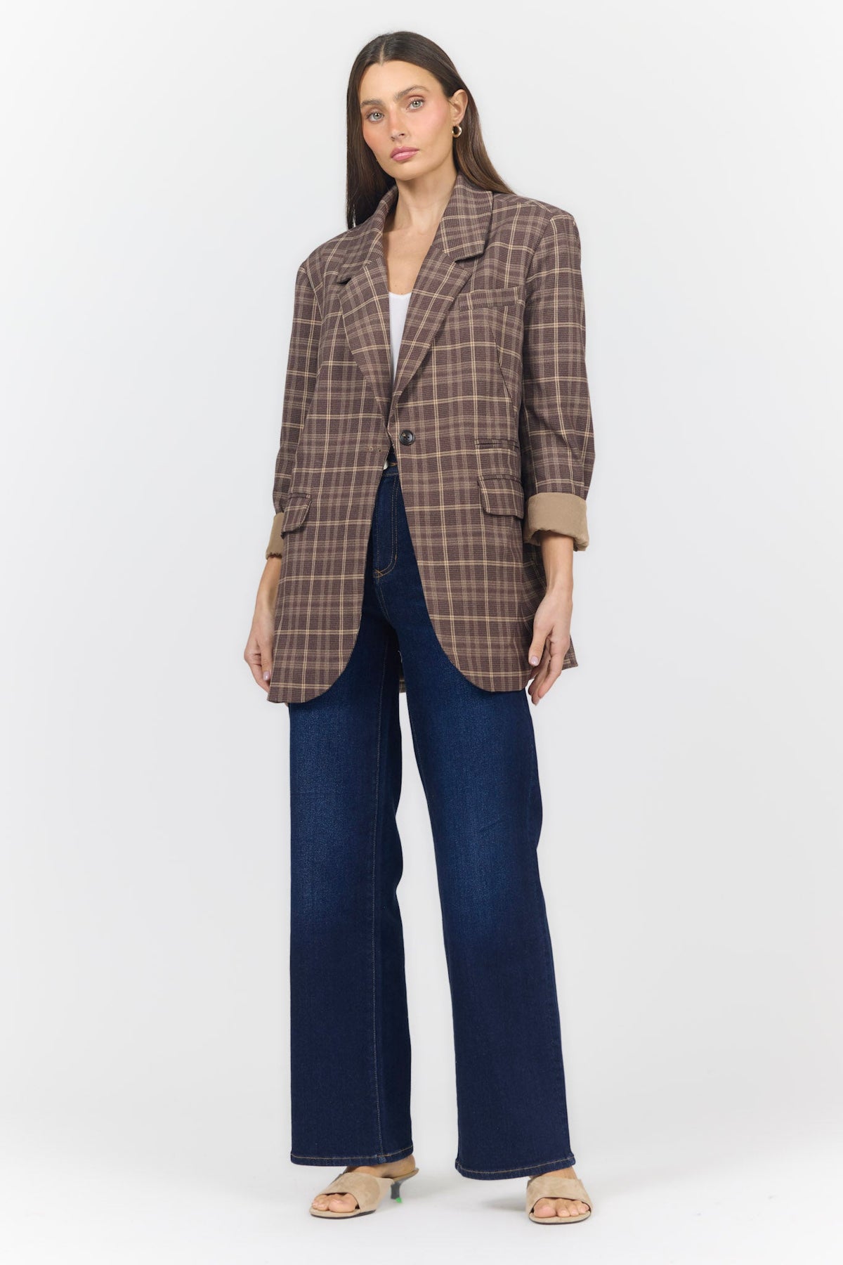Dear John Spencer Jacket in Cambridge Check, side view