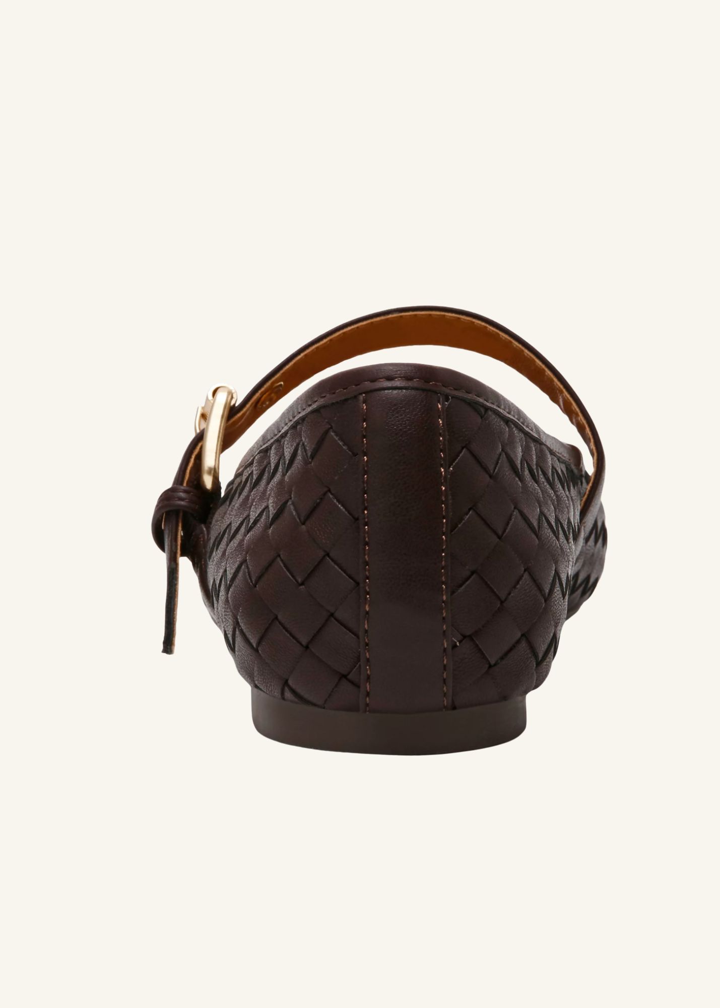 DV Mulaney Flat in Brown Woven, top view