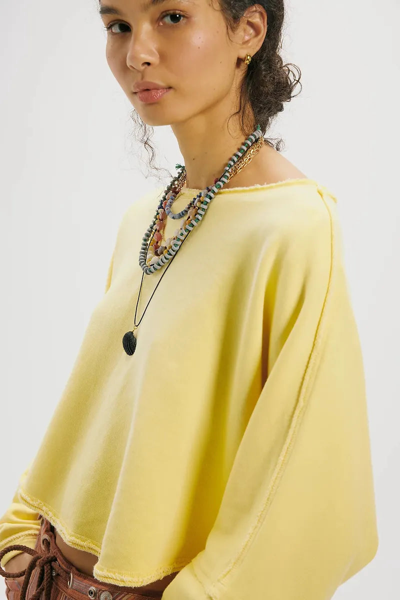 Free People To The East Pullover in Double Butter - additional