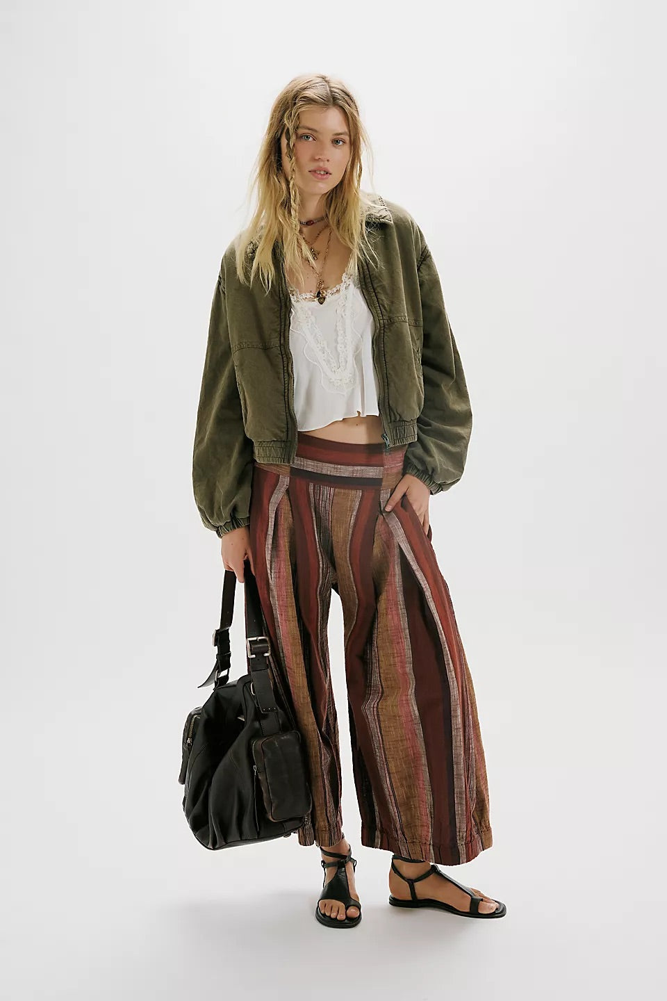 Free People Birdie Jacket in Olive - front view