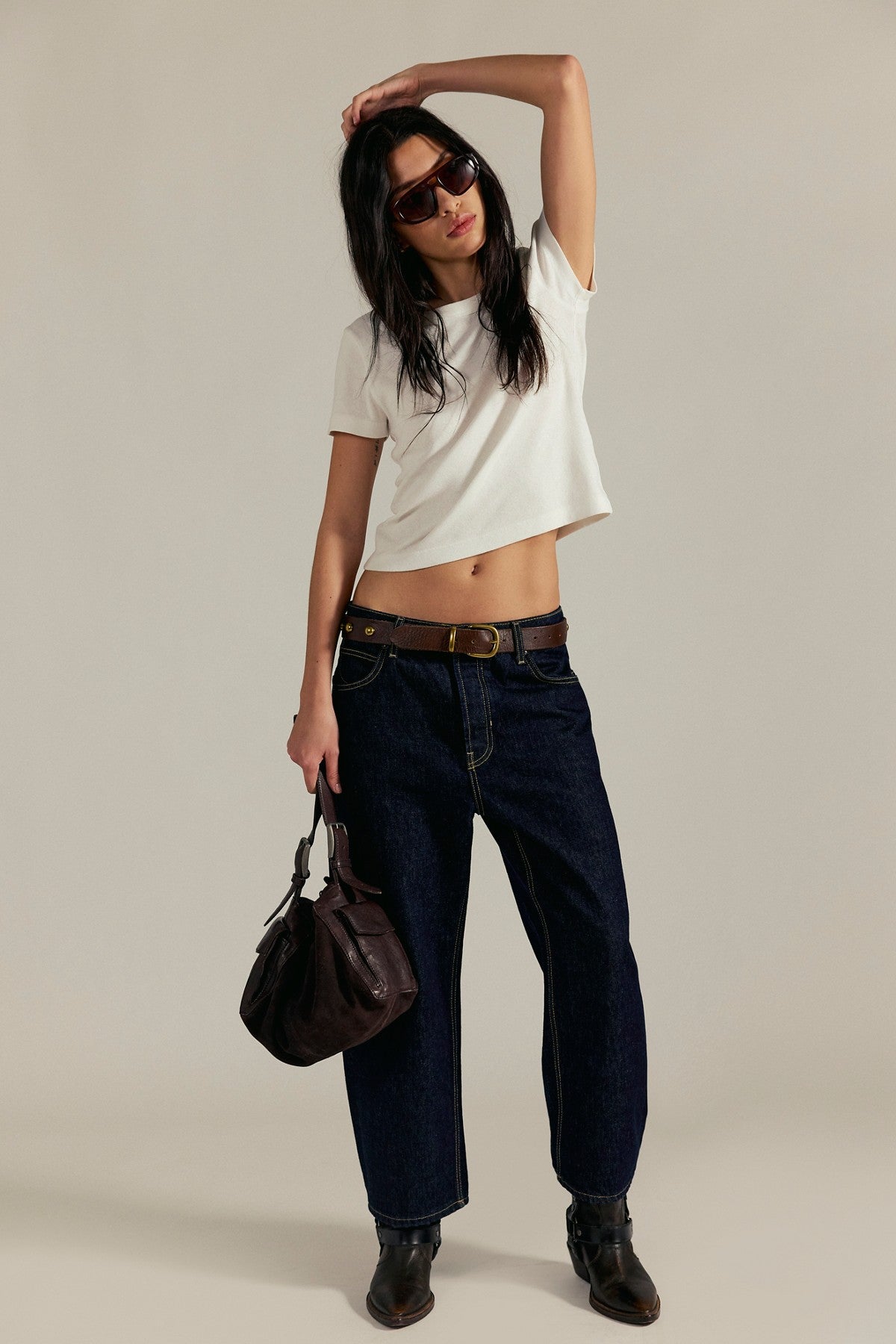 Free People Atlas Crew Tee in Ivory, view 3