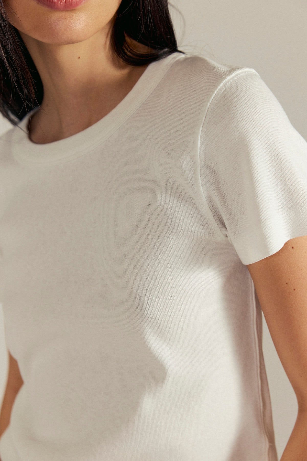 Free People Atlas Crew Tee in Ivory, view 4