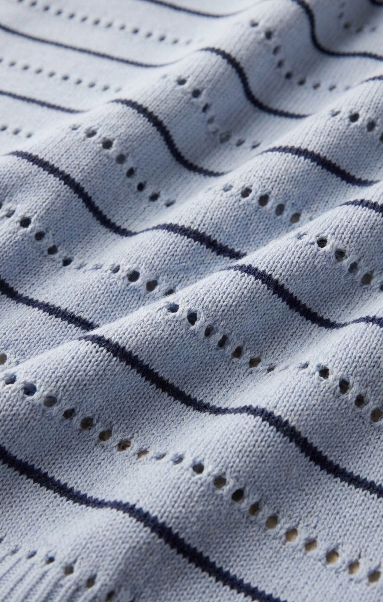Z Supply Darby Stripe Sweater in Skyline - detail view