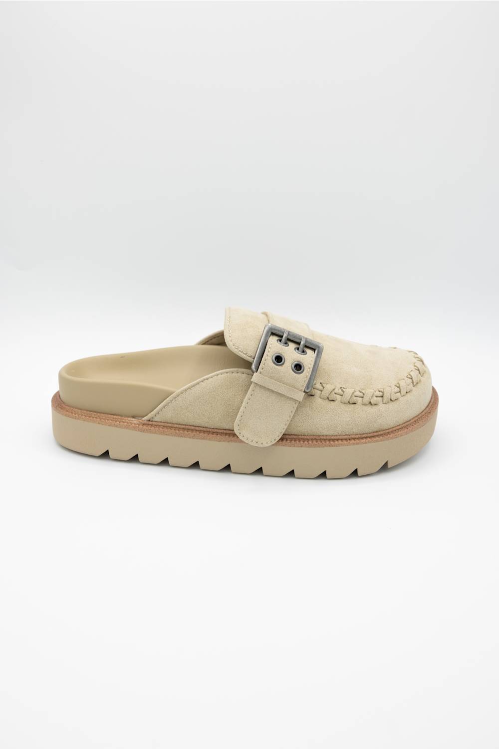 Side view of the MIA Zaina Lug Clog in Sand