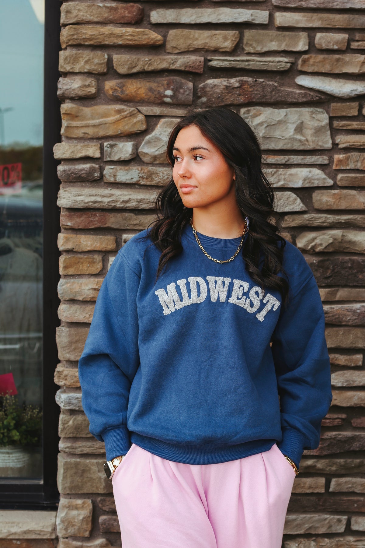 Panache Midwest Sweatshirt in Midwest Blue, view 3