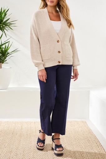 Tribal Sweater Cardigan - H Canvas front view