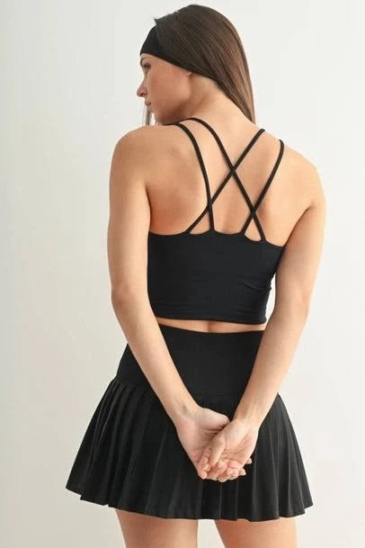 Venice Criss Cross Sports Bra-Black