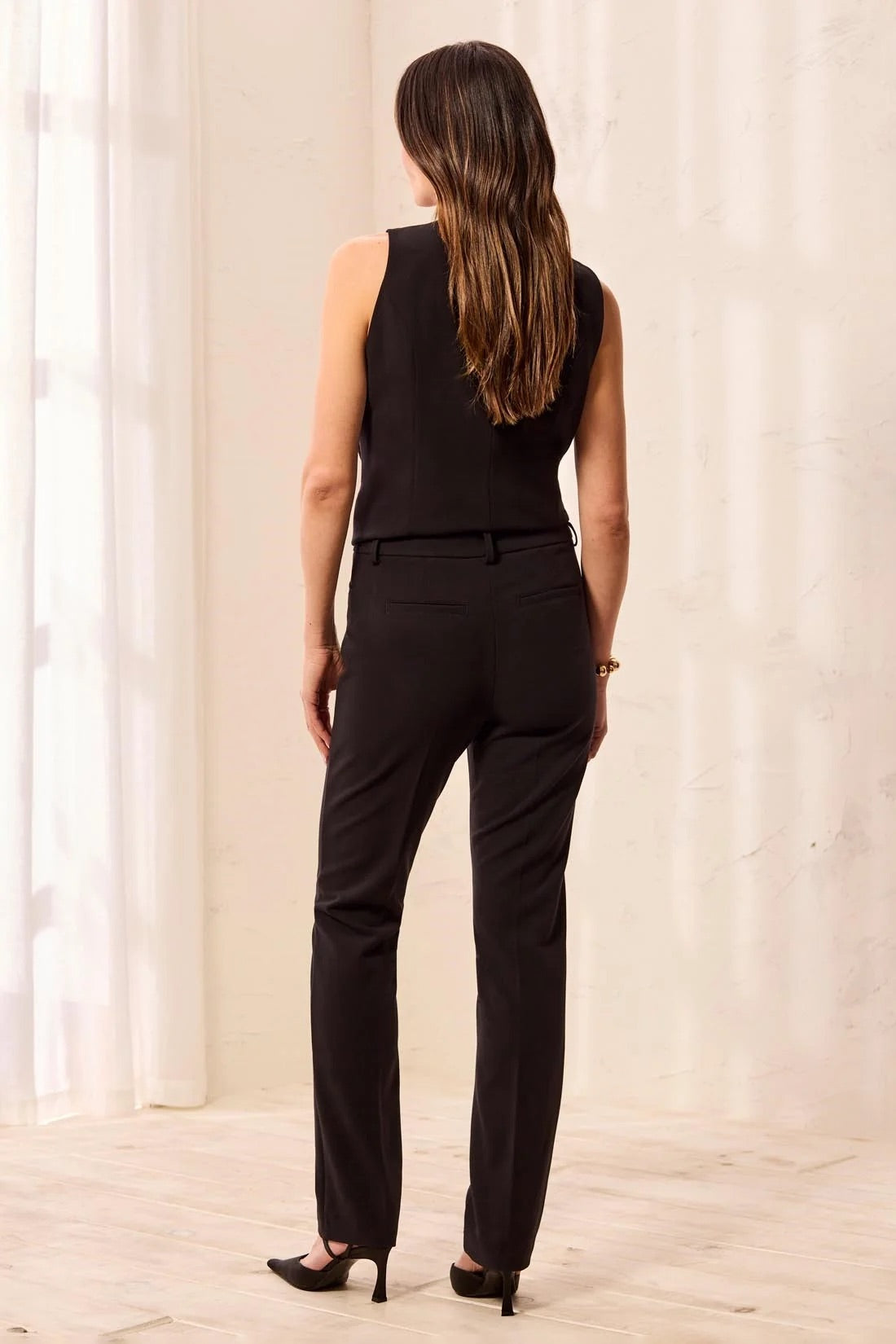 Tribal Fly Front Trouser with Pockets -Black