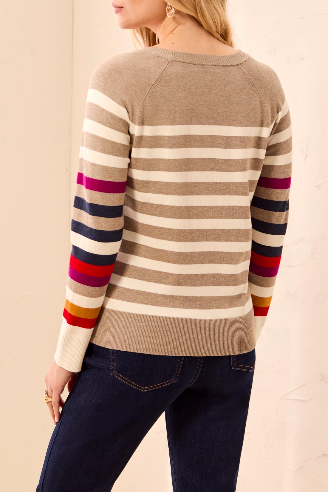 Tribal Long Sleeve Crewneck Sweater - Fossil