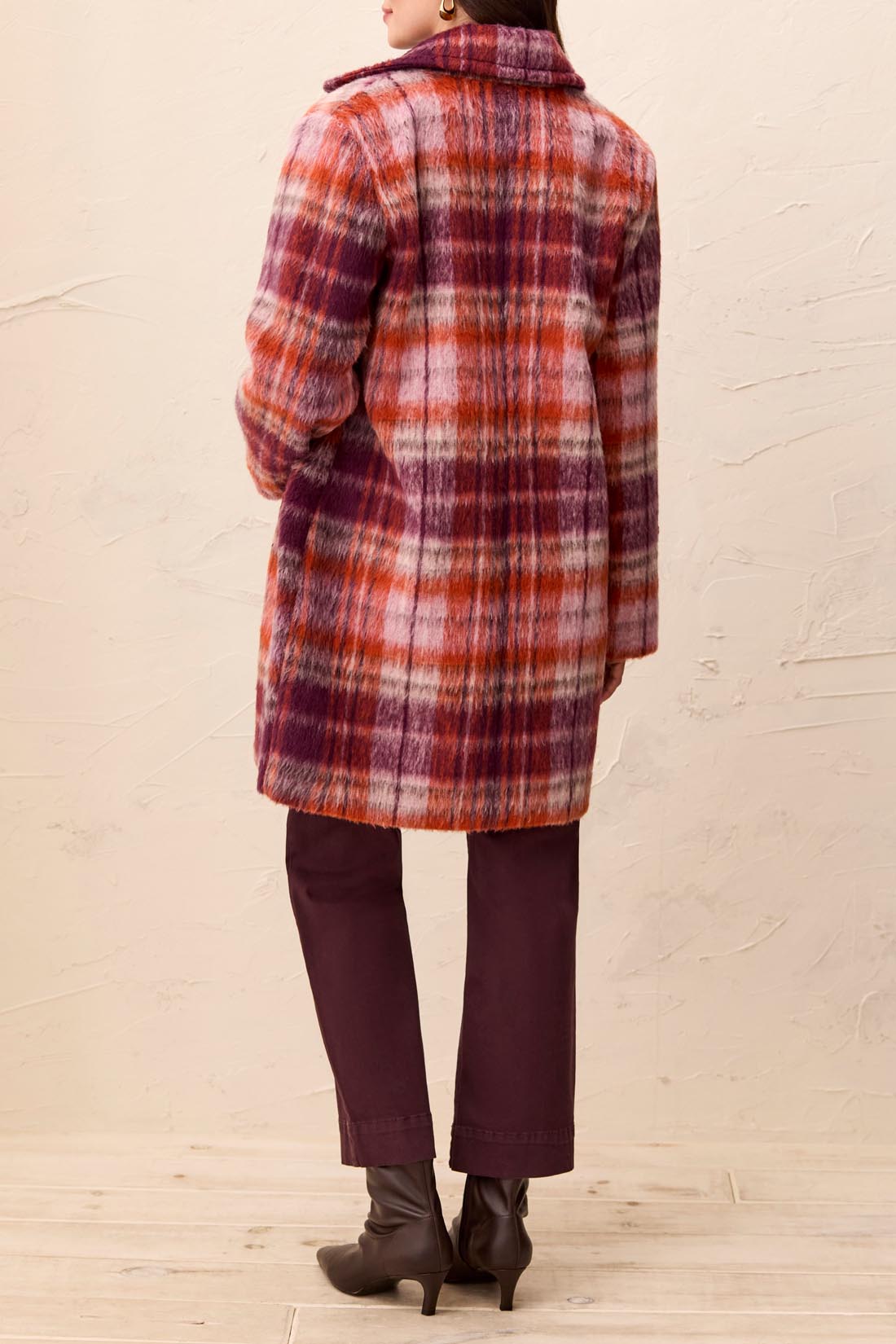 Tribal Long Sleeve Single Breast Coat - Fudge