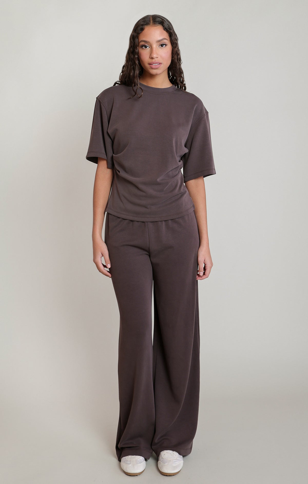 Dex Pleated Waist Top - Soft Brown