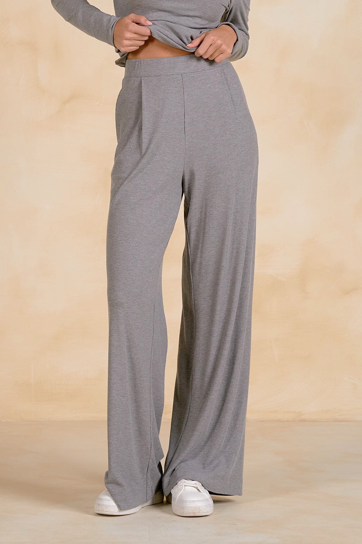 Elan Wide Leg Pant - Grey