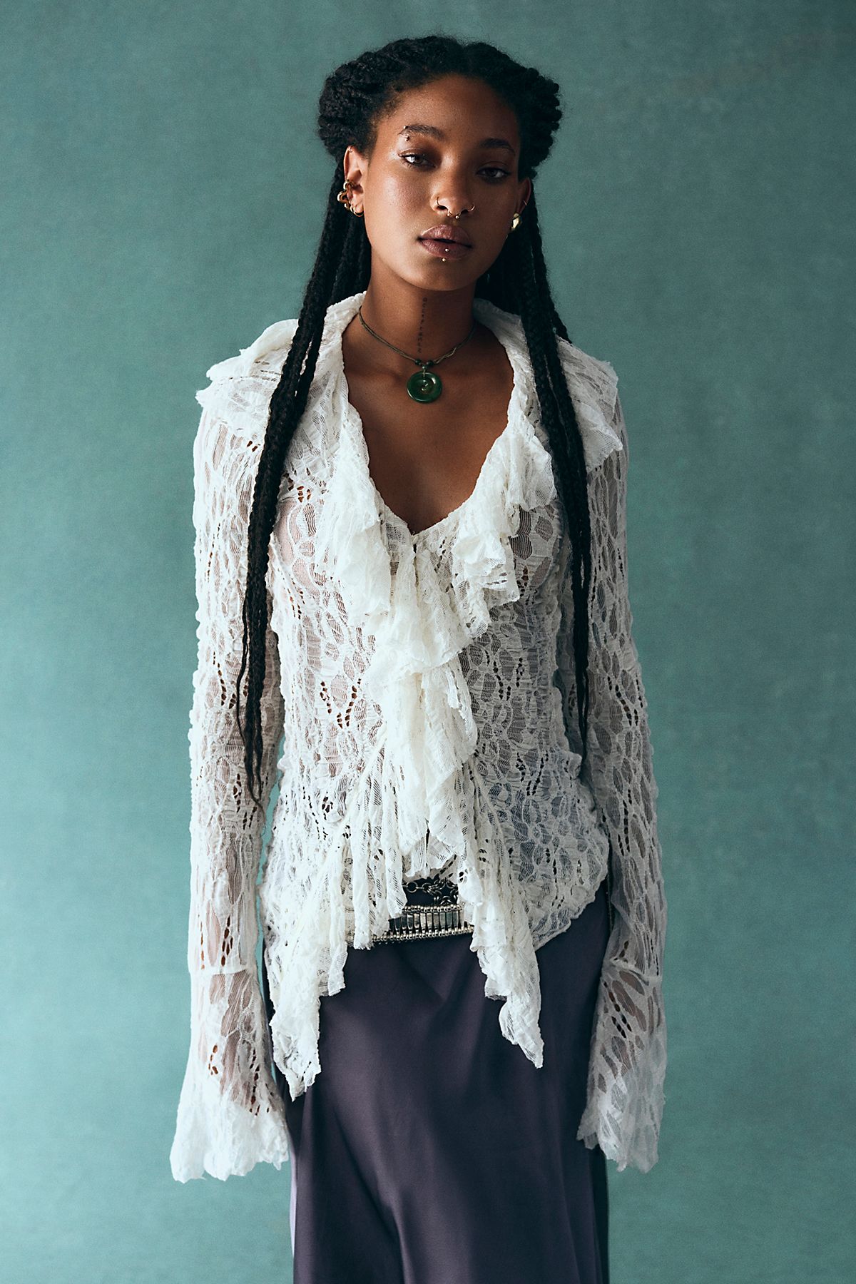 Free People Laney Cardi in Tofu - additional view