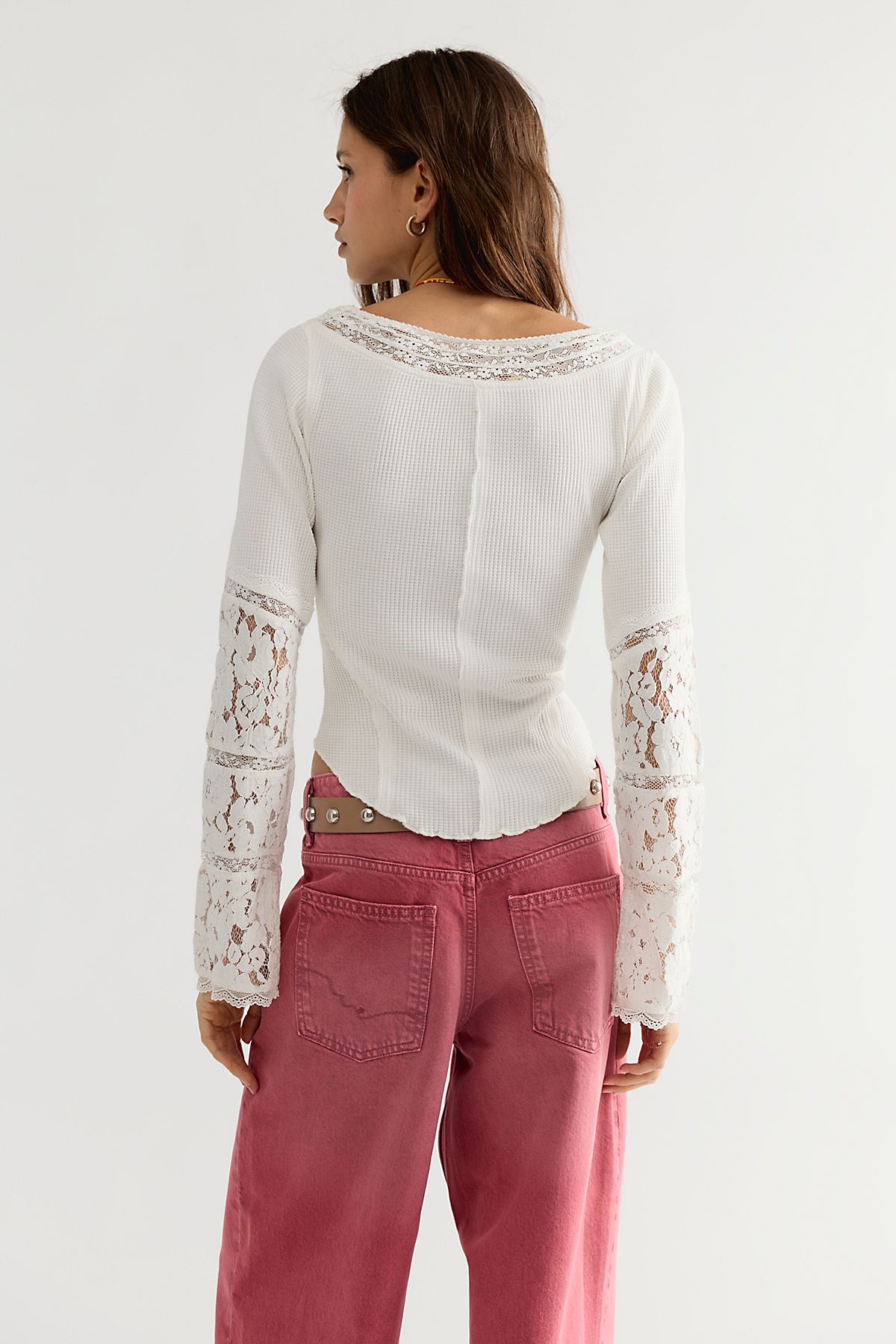 Free People Amber Lace Cuff - Ivory detail view