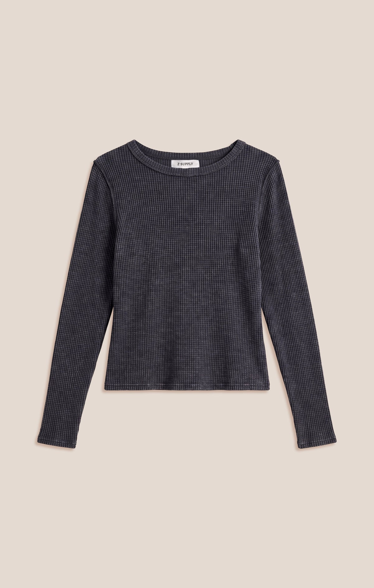 Z Supply Arlet Mini Thermal Top in Oxford Blue, flat lay