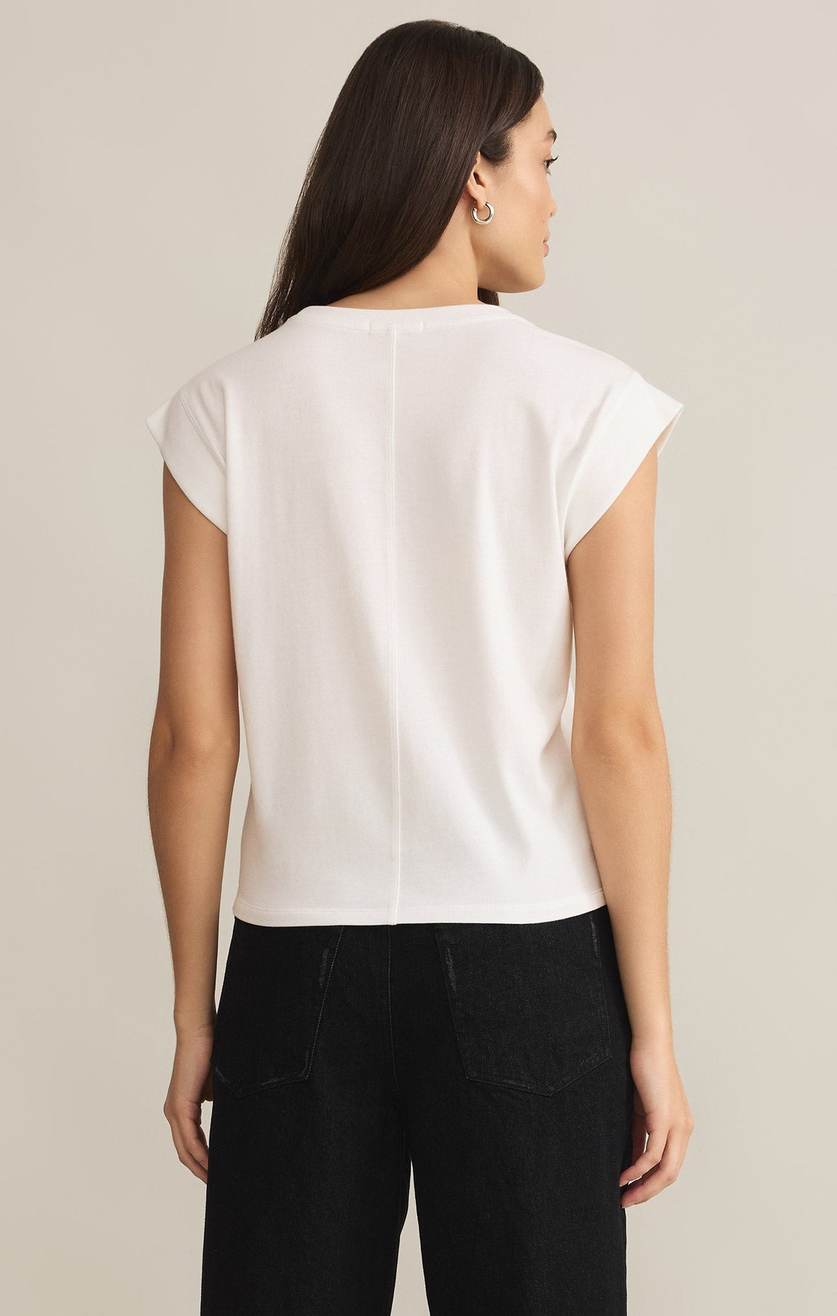 Z Supply Camino Top in White, back view