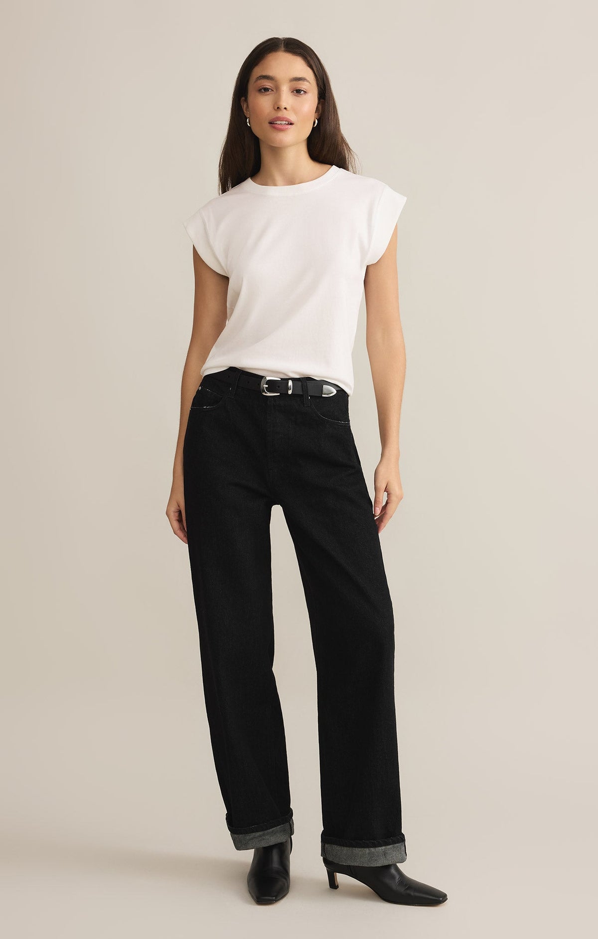 Z Supply Camino Top in White, front and back views
