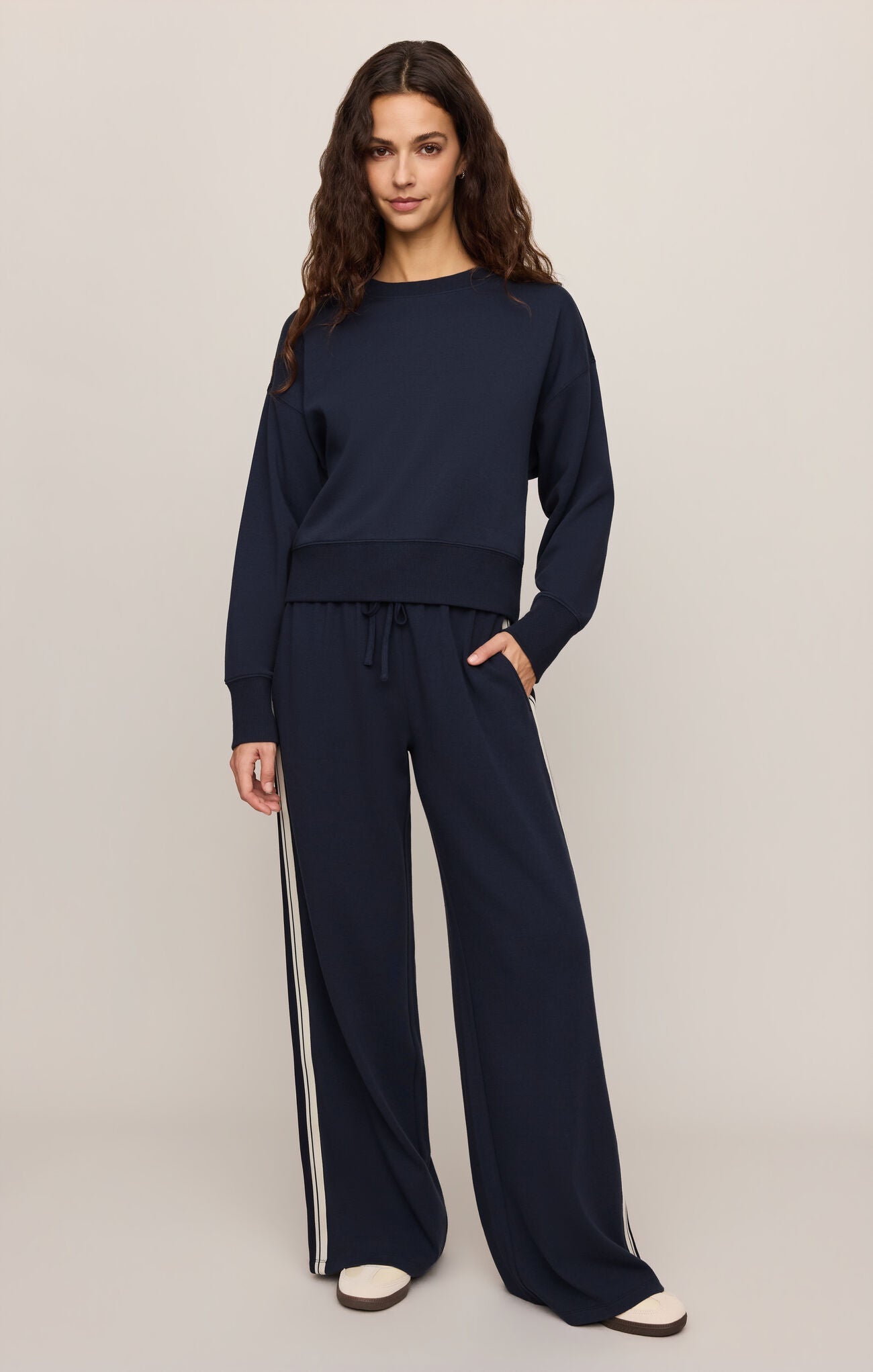 Z Supply Comeback Sweatshirt in Eclipse - worn, styled