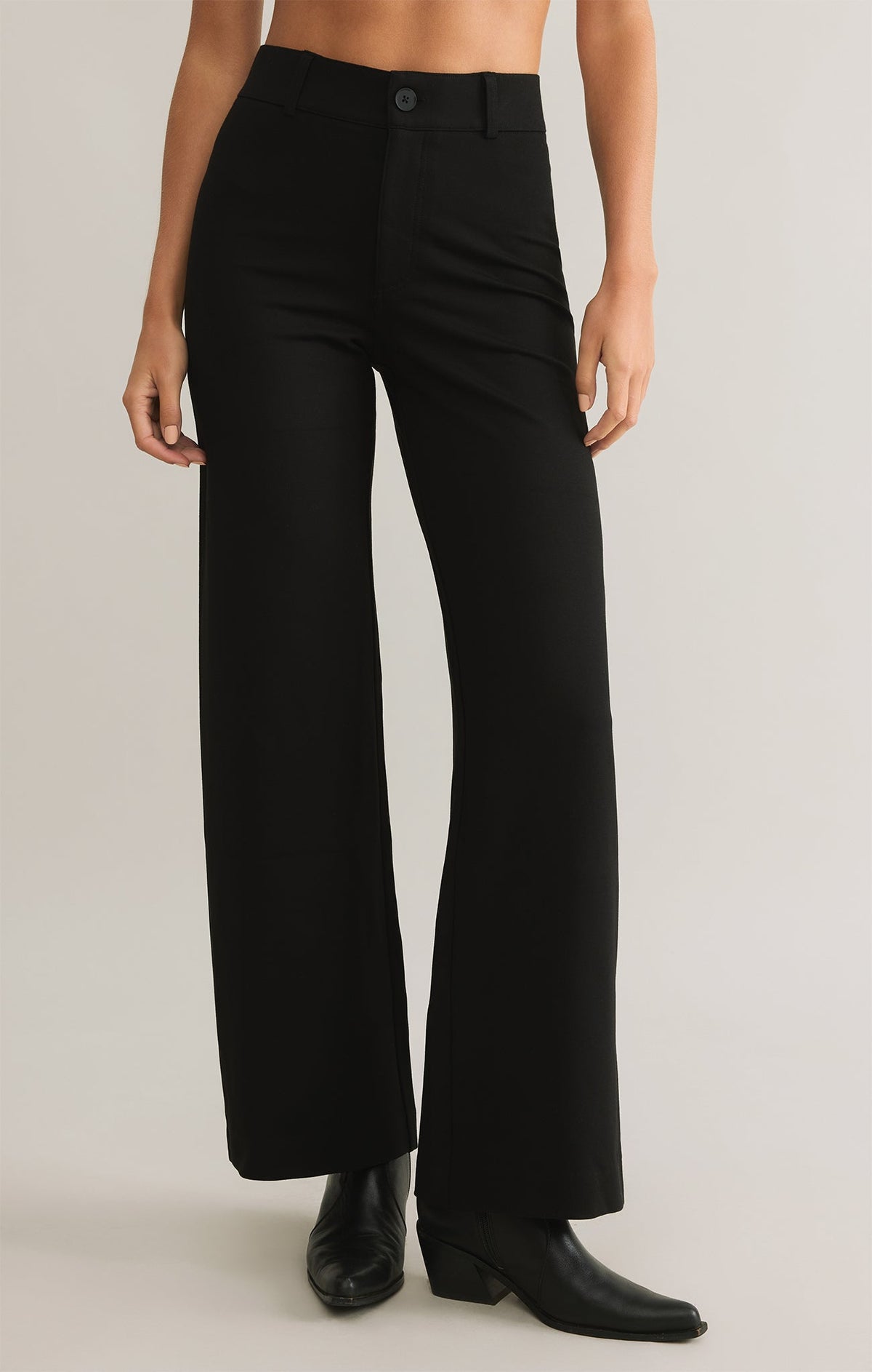 Z Supply Do It All Rilynn Pant in Black, front view