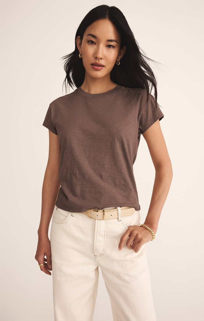 Z Supply Modern Slub Tee in Tavern, front view